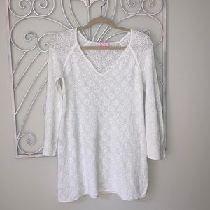 Lilly Pulitzer Lg. 100% Cotton Beach Cover Up perfect condition or long sweater
